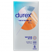 DUREX Invisible XL Wide Fit Kondomi 8 kpl